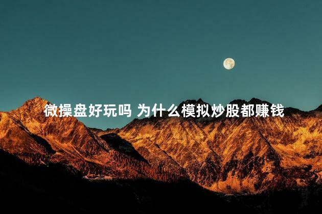 微操盘好玩吗 为什么模拟炒股都赚钱